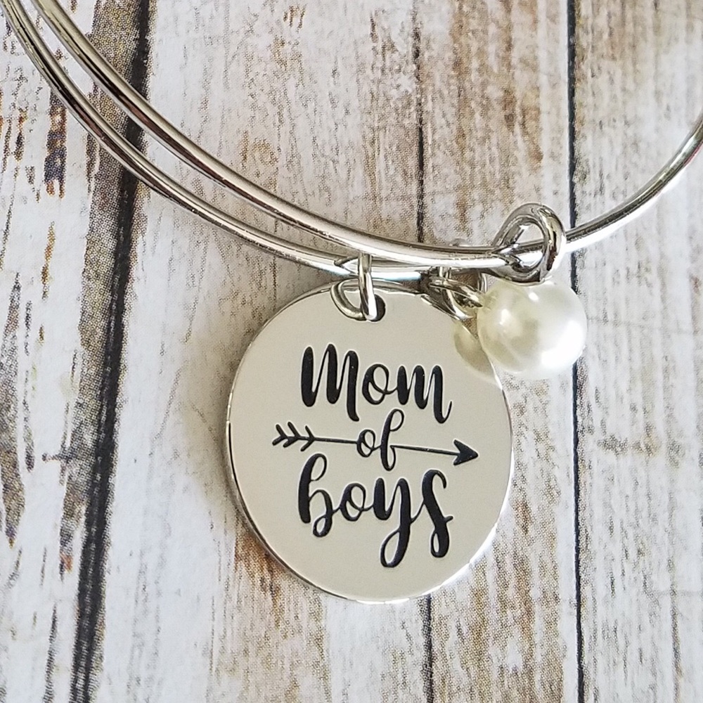 Mom Of Boys Bracelet